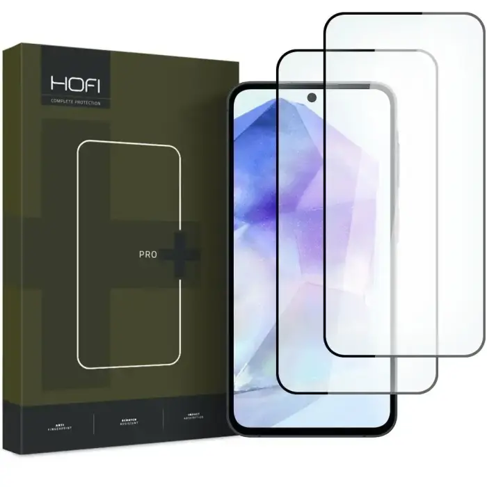 HOFI GLASS PRO+ aizsargstikls telefonam Samsung Galaxy A35 | Samsung Galaxy A55 5G melns 2 gab.
