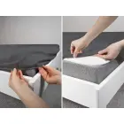 Microsatin Fitted Sheet 120x200 cm, Graphite, Solid Color — Photo 3