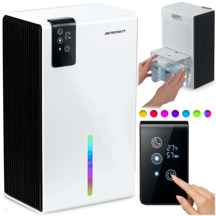 Air dehumidifier - moisture absorber 800ml/24h with humidistat Berdsen BD-856 white
