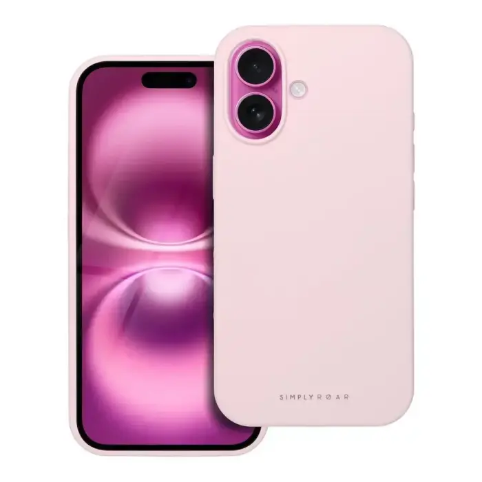 ROAR Cloud Skin ümbris iPhone 16, heleroosa