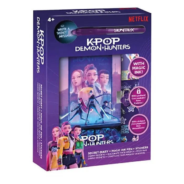 KPop Demon Hunters diary with magic ink pen set