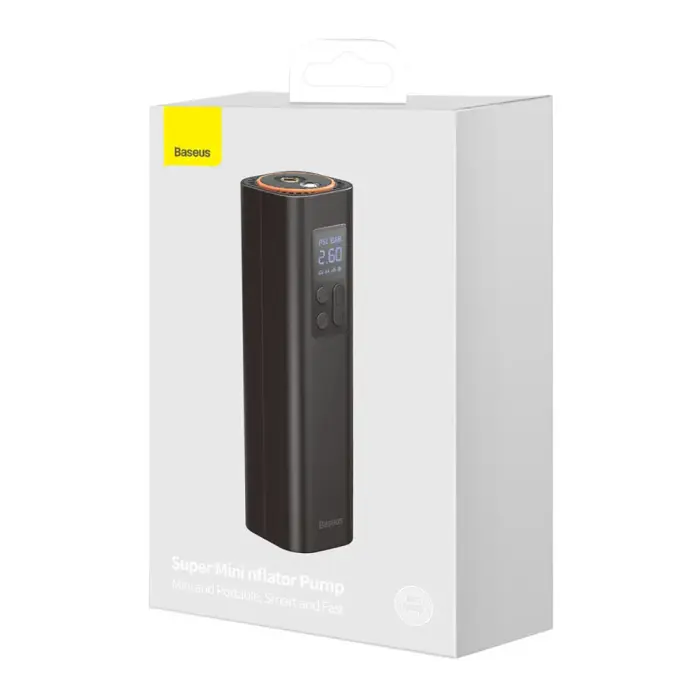 Baseus mini auto õhukompressor rehvipump 12V – must Photo