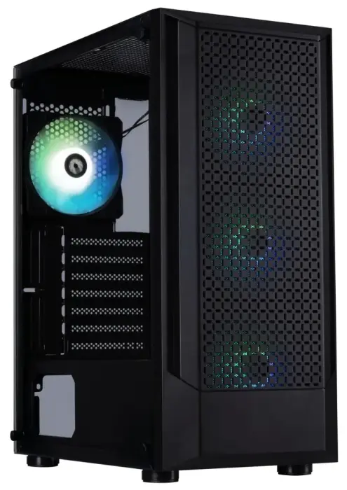 BitFenix datora korpuss C50 Negro / ATX / 4x 120mm FRGB fan / 2x USB 2.0 / USB 3.0 / tvrzené sklo / melna