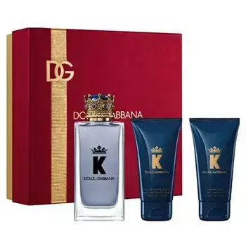 Dolce & Gabbana K Men's Fragrance Gift Set (Eau de Toilette 100ml, Aftershave 50ml, Shower Gel 50ml)