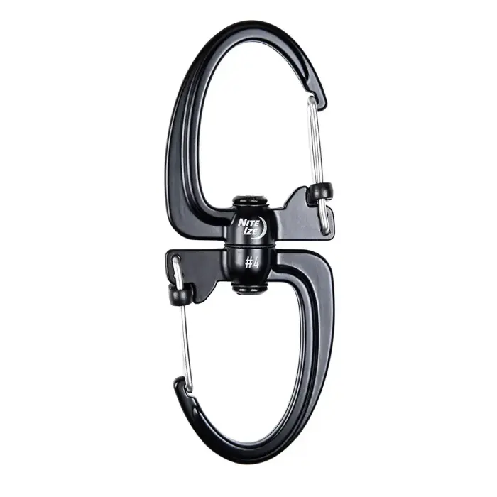 Nite Ize S-Biner 360 SlideLock dubultā karabīne #4 – melna