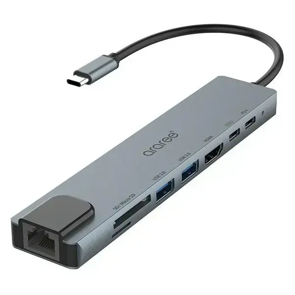 Araree Multi Hub 8-in-1 AM81 – Melns