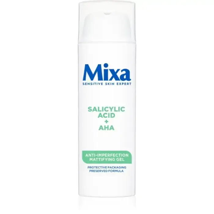 Mixa Salicylic Acid + AHA Mattifying Gel for Skin Against Blemishes - 50ml