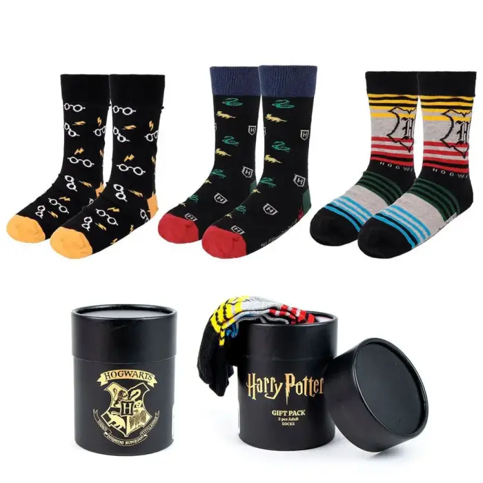 Harry Potter Pack of 3 Assorted Adult Socks