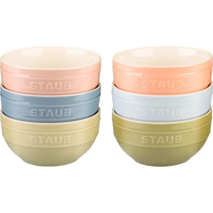 Набор из 6 пиал STAUB SERVING 14 см, разноцветный (1029319)