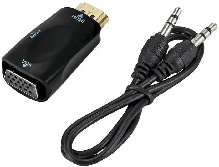 Fusion HDMI-VGA videomuundur heliga – must