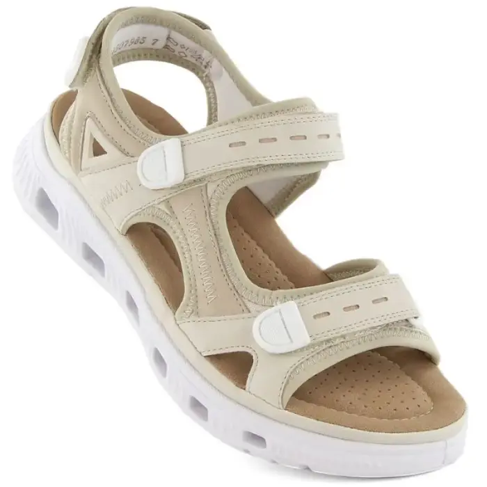 Rieker W RKR691 ērtas velcro sandales bēšas - 37