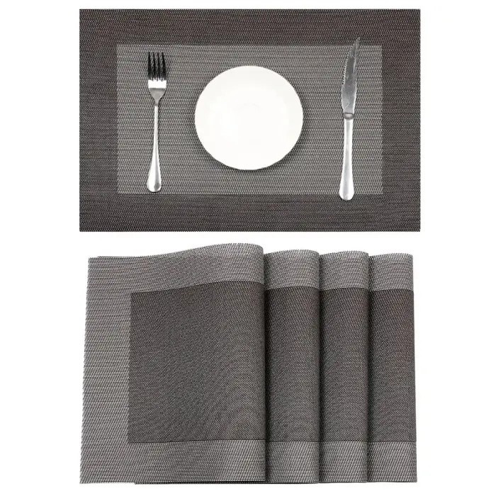 Table placemat 35x35 cm, dark brown Photo