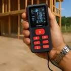 Qoltec Precise digital laser distance meter with an electronic level | LCD with backlight | 50m Photo