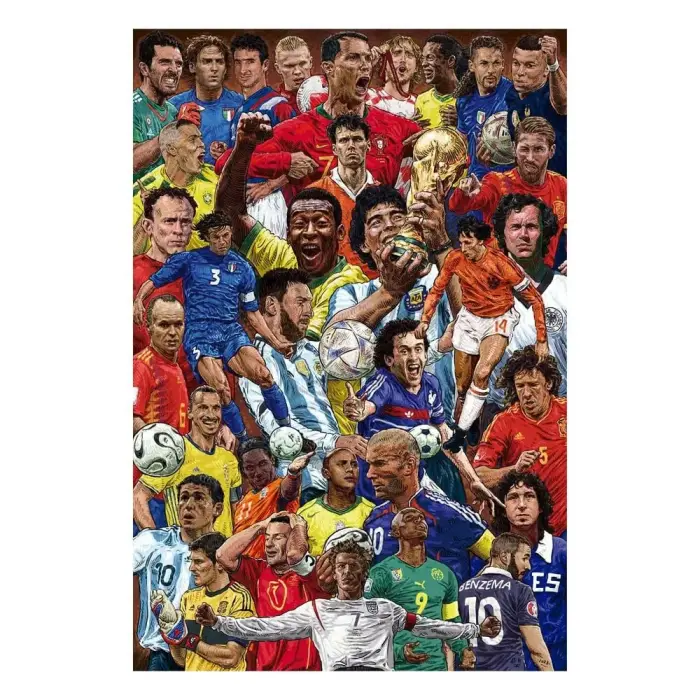 Legendinių futbolininkų plakatas