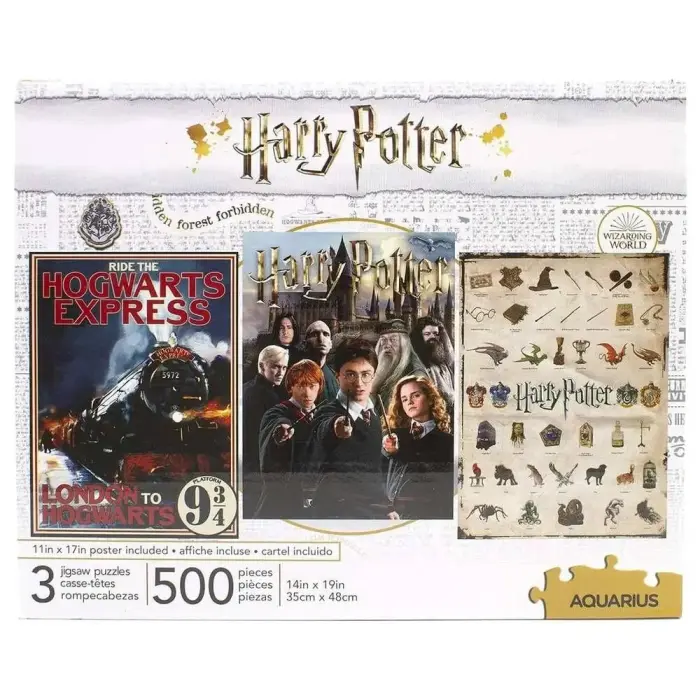 Harry Potter 3 puzzles komplekts 500pcs