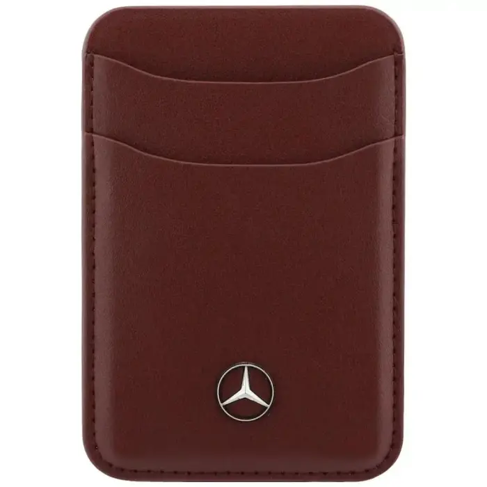Mercedes-Benz magnētiskais ādas karšu maks, sarkans