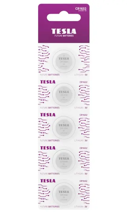 TESLA lithiová baterie CR1632, blister, 5 ks