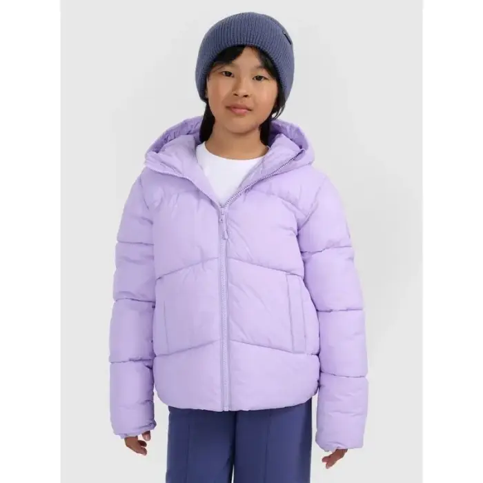 Girls' puffer jacket with synthetic down filling 4F 4FJRAW25TDJAF0825-52S - Size: 158