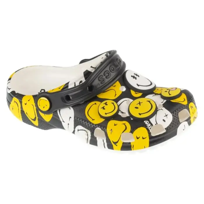 Crocs Classic Smiley Clog K 211694-90H Black 32/33 - rozmiar_EU: 38/39