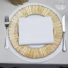 Chef table placemat, diameter 38 cm, white, round Photo