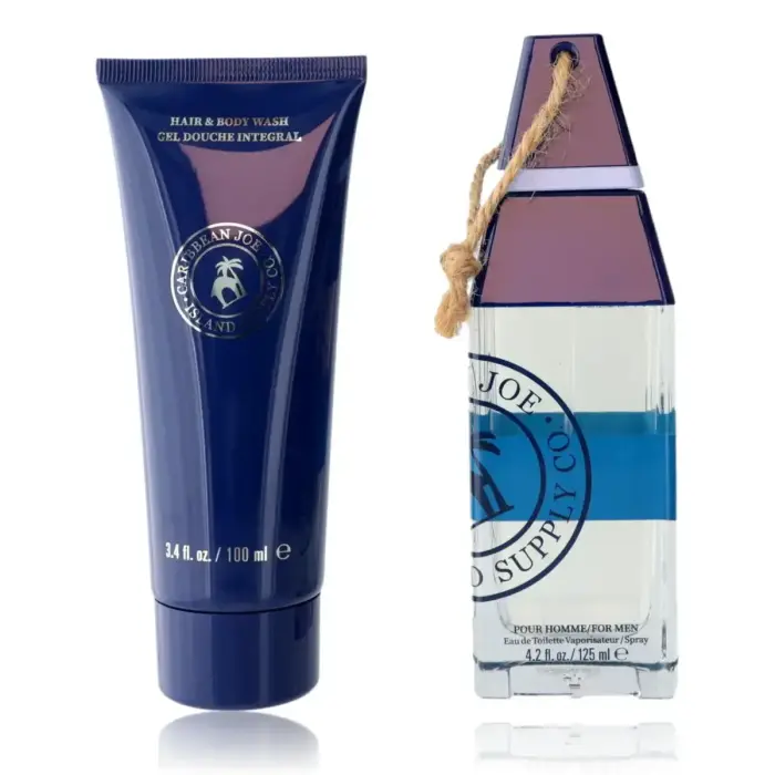 Komplekts Caribbean Joe: Island Supply Sapphire Sands, tualetes ūdens vīriešiem, 125 ml + dušas želeja un šampūns 2-in-1, 100 ml