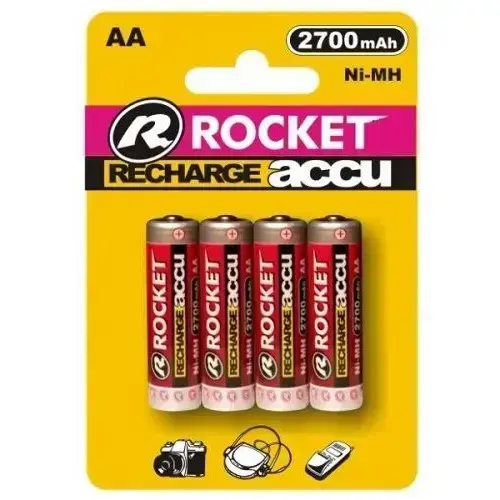 Rocket HR6 2700mAh Rechargeable Batteries, 4 pcs