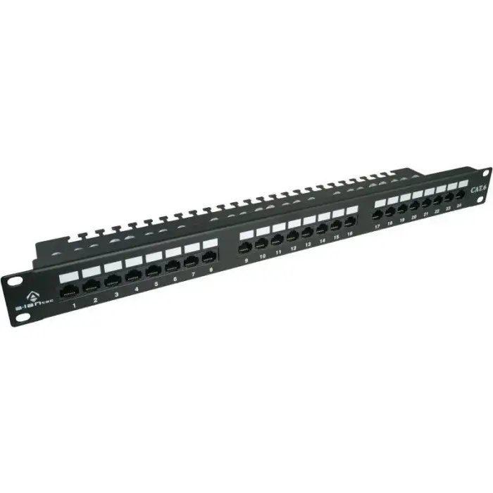 ALANTEC UTP Cat.6 Patch Panel, 24 LSA Ports with 1U Shelf