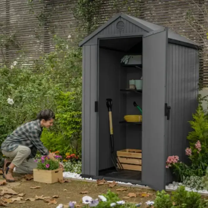 Садовый сарай Darwin 4x4 серый  Фото num