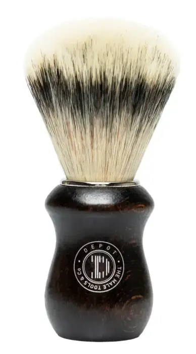 Depot, Accessories No. 731 Luxury, Деревянная кисть для бритья лица, Коричневая