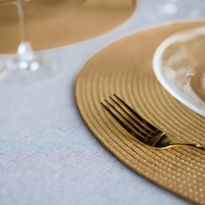 Table placemat Chef, diameter 38 cm, gold, round Photo