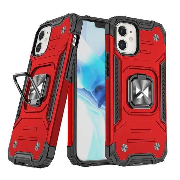 Wozinsky Ring Armor Case for iPhone 14 with Ring Holder - Red