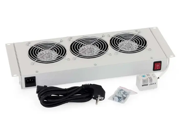 Triton 19" ventilační jednotka pro sienas rozvaděče, 3 ventilatorsy, bimetalový termostat