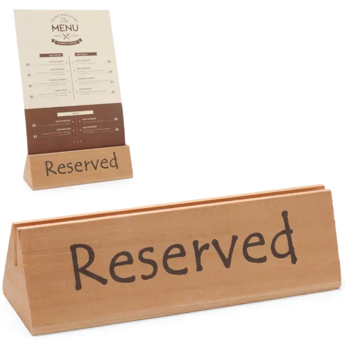 Hendi 664308 Wooden "Reserved" Table Sign