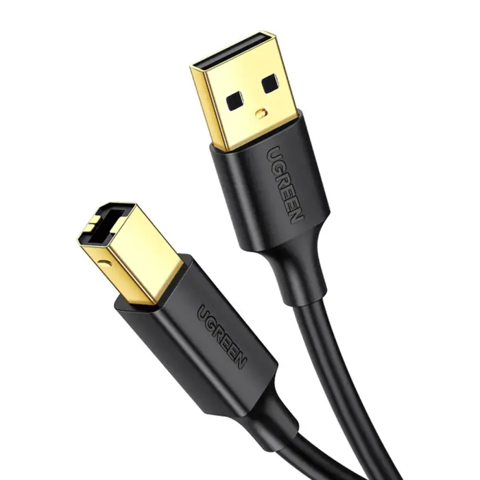 Ugreen US135 USB-A to USB-B кабель для принтера 480Mbps 5м – Чёрный