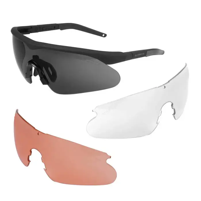 Swiss Eye Raptor Pro šaušanas brilles – melnas – trīs lēcas