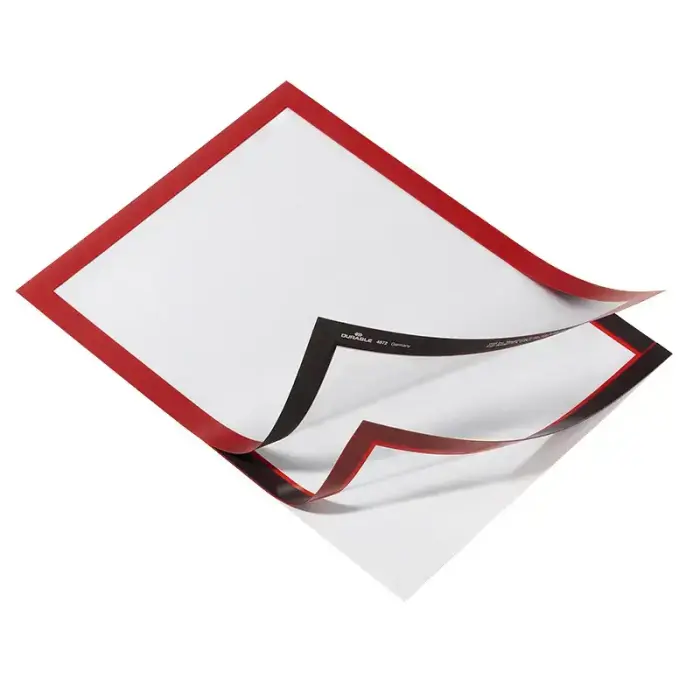 Pašlīmējošs informācijas rāmis Durable Duraframe A4, sarkanā krāsā, 2 gab.