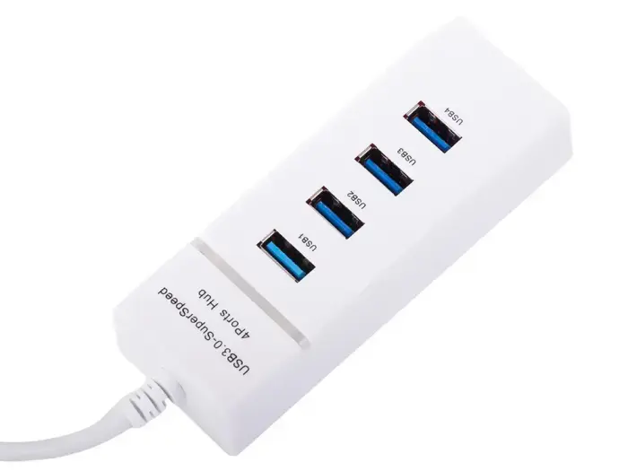 Fusion Hub USB 3.0 4-pordiline jaotur-adapter – valge