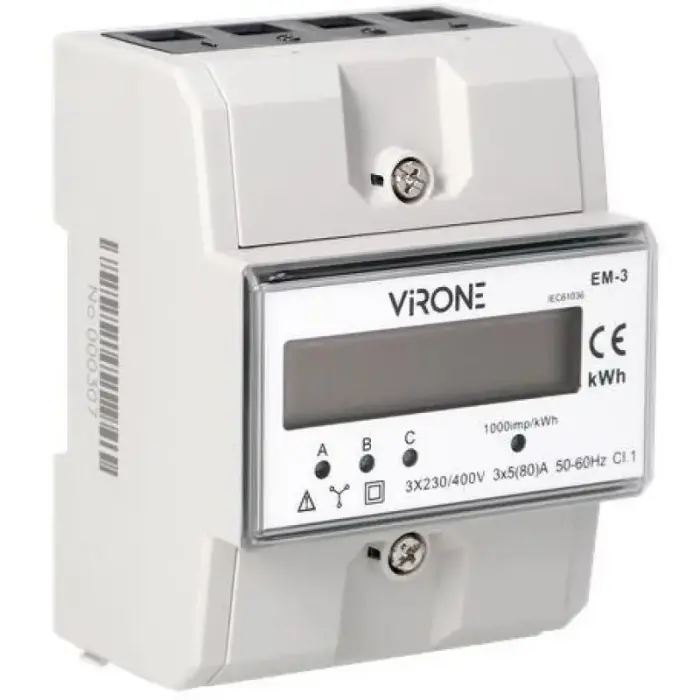 EM-3 ORNO 3-phase electricity consumption indicator three-phase meter 80A ORNO