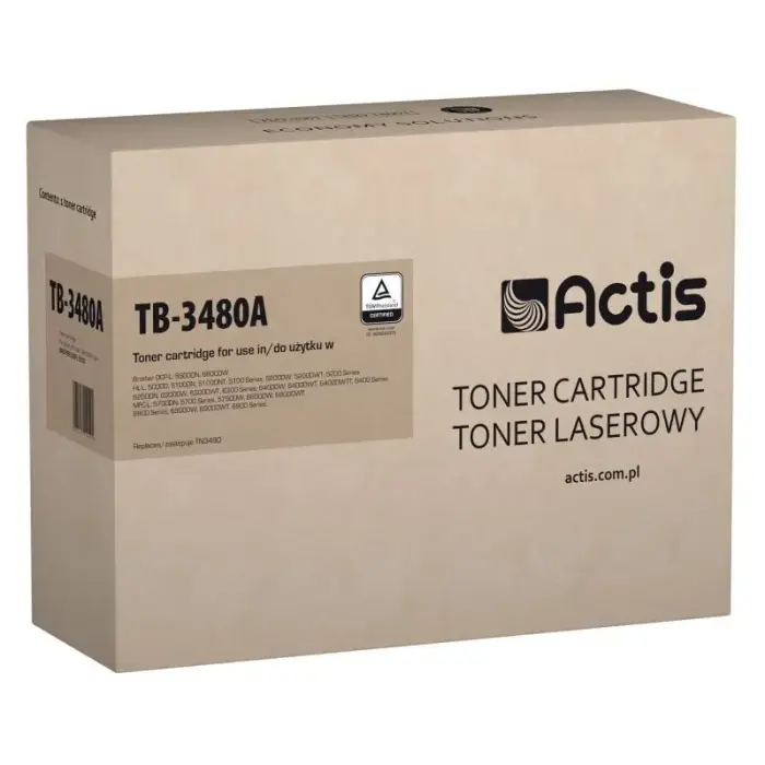 Actis TB-3480A toners (aizvieto Brother TN-3480; standarta; 8000 lapas; melns)