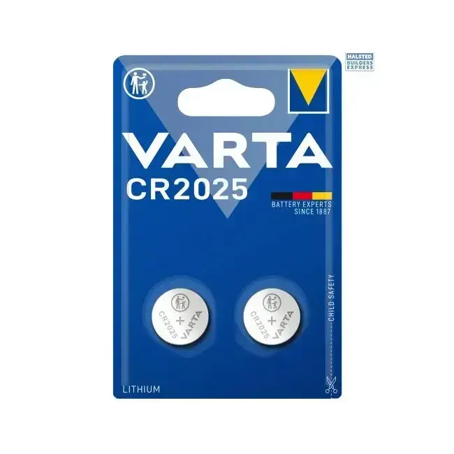 VARTA CR2025 3V litija monētu baterijas 2 gab.