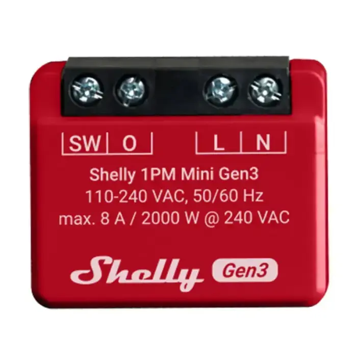 Shelly 1PM Mini Gen3 Controller, WiFi/Bluetooth