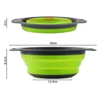 Foldable silicone strainer, silicone kitchen drainer — Photo 7