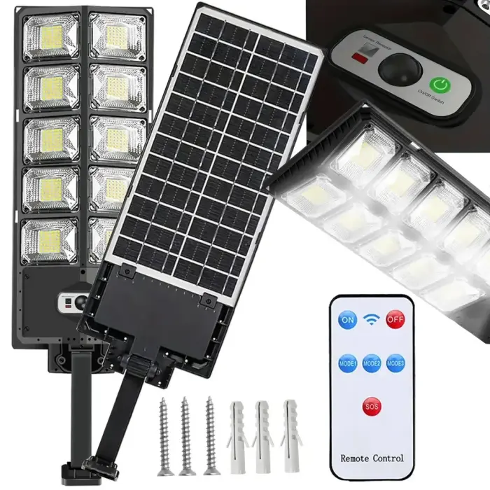 Saules led lampa kustības sensors krēslas tālvadības tālvadības ielu lampas nakts gaisma