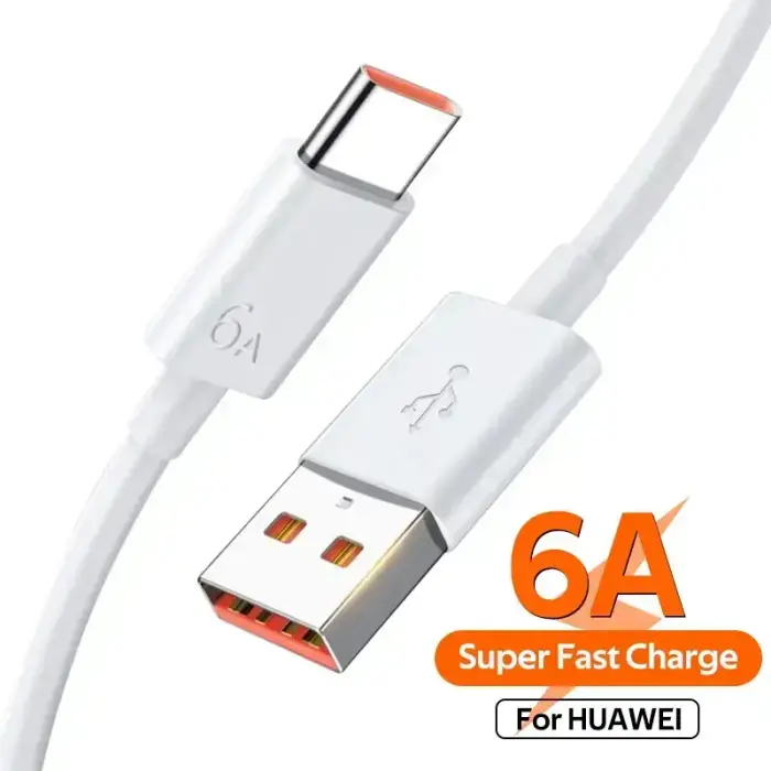 Huawei data transfer and charging cable | USB-A to USB-C | 66W | 1m | white (OEM)