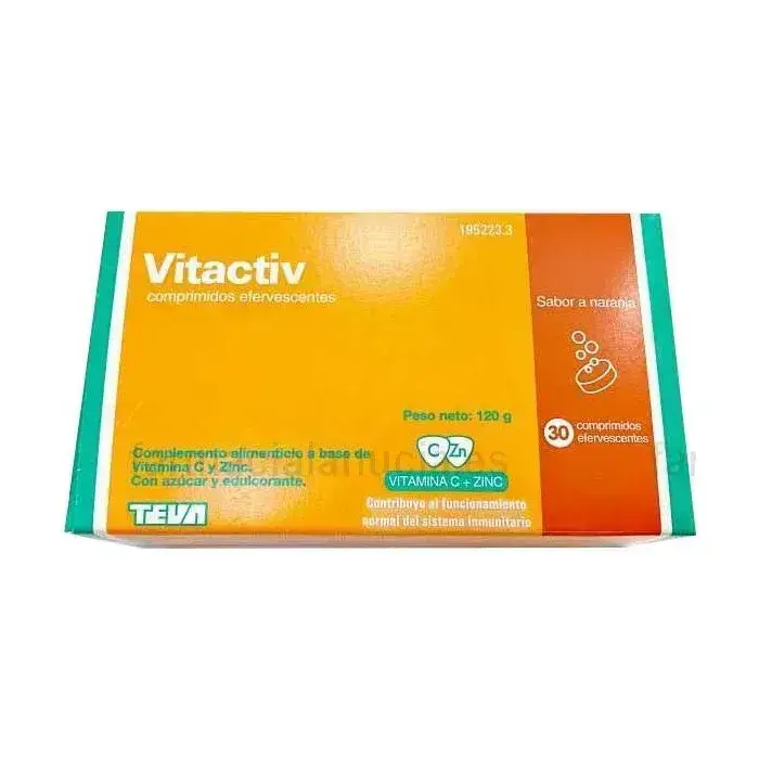 Шипучие таблетки Teva Vitactiv 30, 120 г