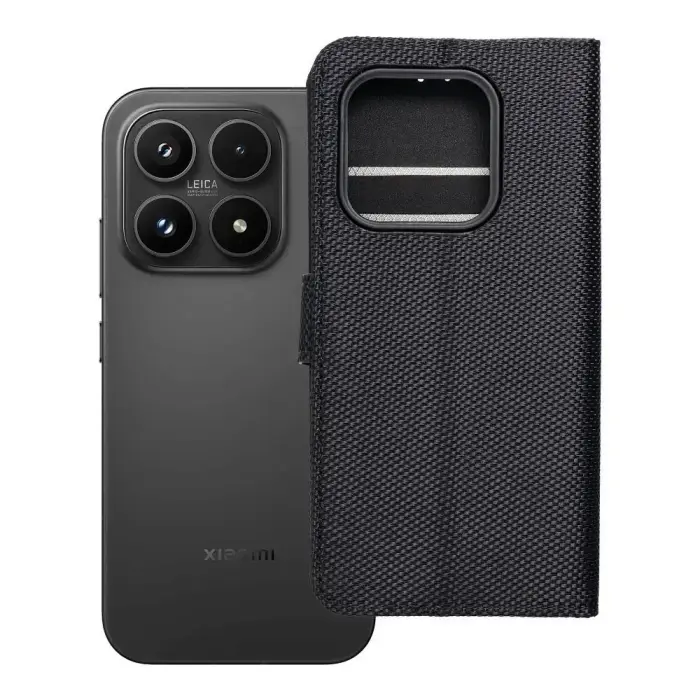 Flip case for Xiaomi 17 4Card RFID anti-theft tech fabric black