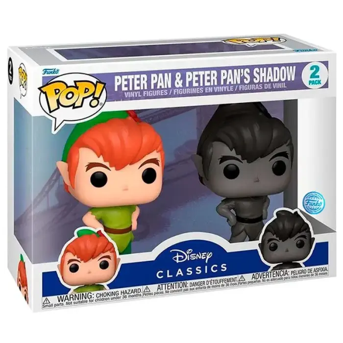 Funko POP 2 figūrėlių rinkinys Disney Peter Pan - Peter Pan & Peter Pans Shadow Exclusive