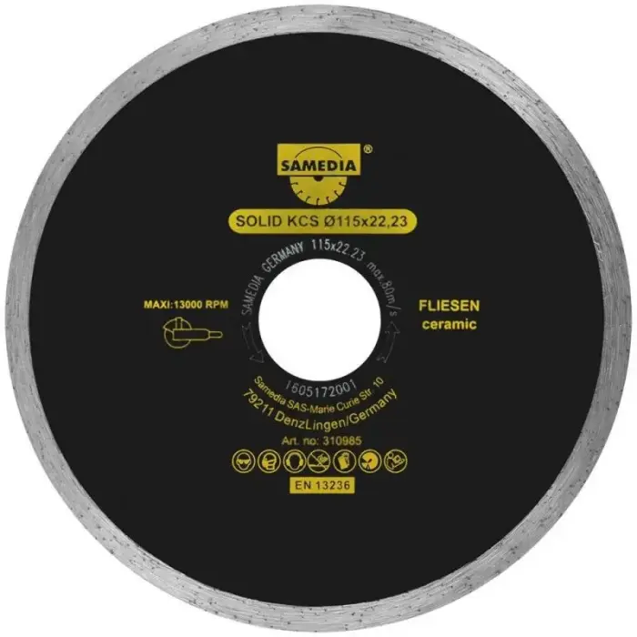 dimanta disks do ceramiki, 125 mm x 22,23 mm x 2 mm x 6 mm