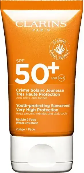 Clarins Youth Protecting Päikesekaitsekreem näole kõrge kaitsega SPF50 50ml