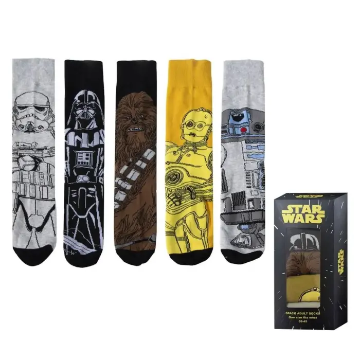 Star Wars täiskasvanute 5 sokiga komplekt
